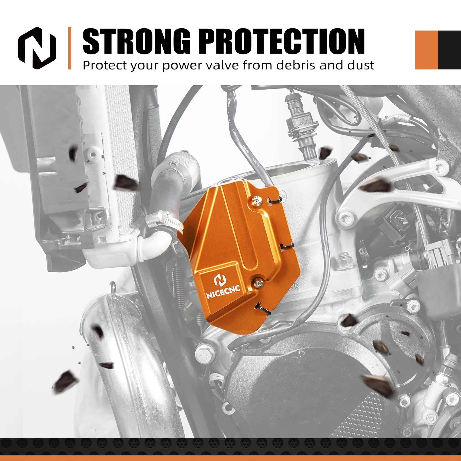 (EU-Lager) Für KTM EXC 300 250 XCW 2024 Performance Übergroße Powerventilabdeckung Links, Power-Valve-Abdeckung für Husqvarna TE 300 TE250 – Detail 16