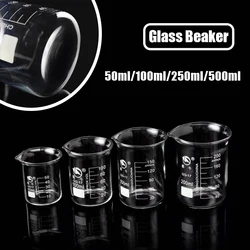 50ml/100ml/250ml/500ml Capacity Low Form Beaker Chemistry Laboratory Transparent Beaker Flask Thickened With Spout