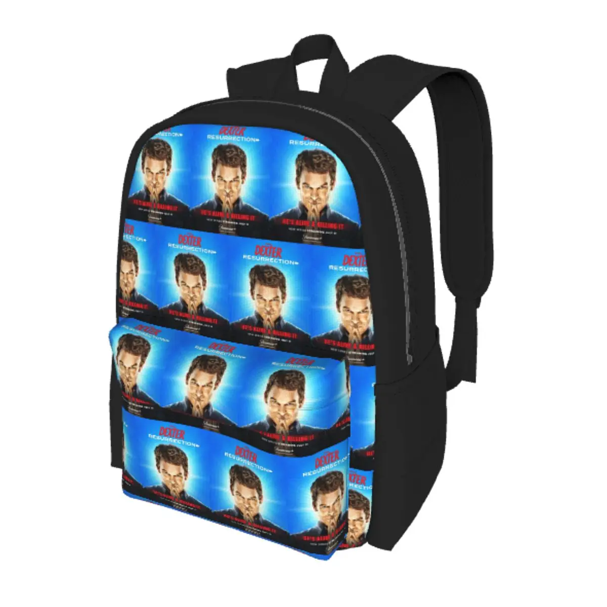 

Movie Dexter Morgan Student Backpack School Bag Hiking Travel Daypack for Boys Girls Bookbag Shoulder Bags