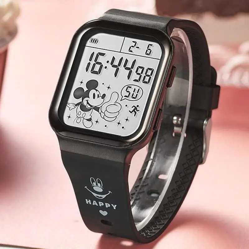 Disney-Montre-bracelet numérique Micky Mouse pour enfants, bracelet unisexe, cadran rectangulaire, AstronsomTaikonsomBoy, fille, enfant, étudiant, adolescent