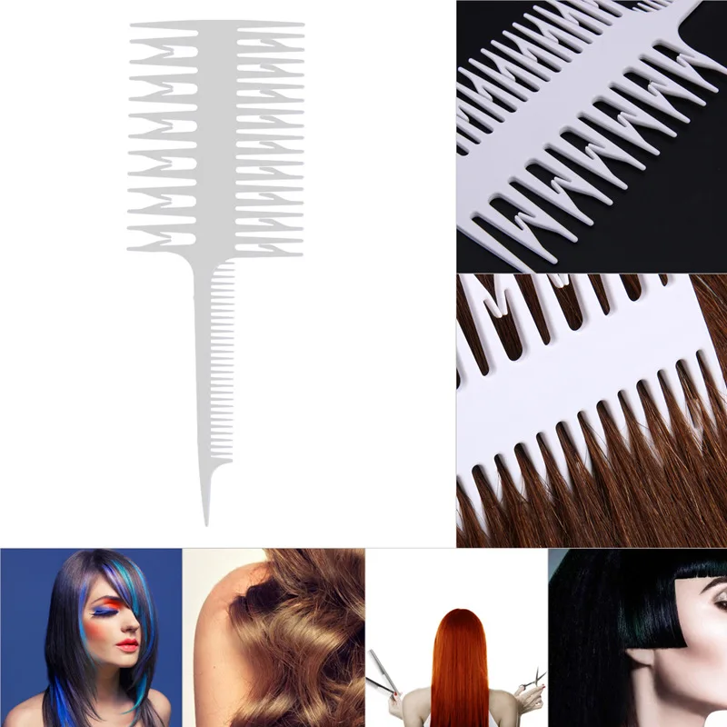 Professional Hair Comb Hair Dyeing Highlight Hair Brush Fish Wide Tooth Zone Comb Barber Hairdressing Comb  Hair Styling Tool