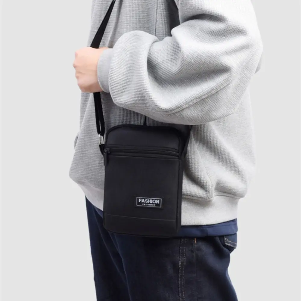 

Fashion Oxford Cloth Men Shoulder Bag Waterproof Comfortable Crossbody Bag Large Capacity Portable Mobile Phone Bag Outdoor