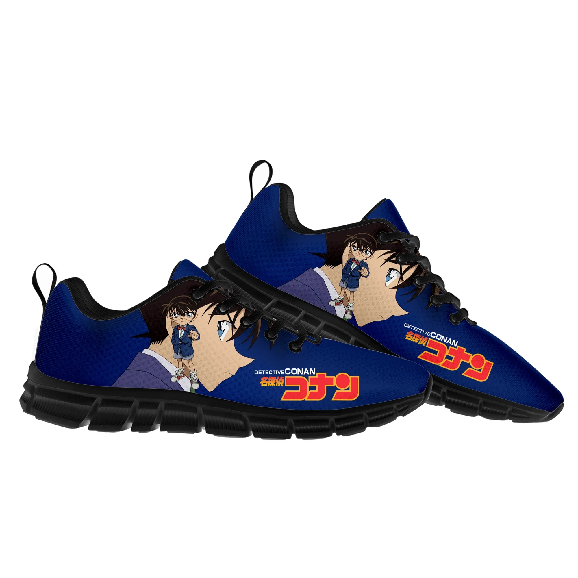 Detective Conan Cartoon Sports Shoes Mens Womens Teenager Kids Children Sneakers Custom High Quality Couple Black Casual Shoe