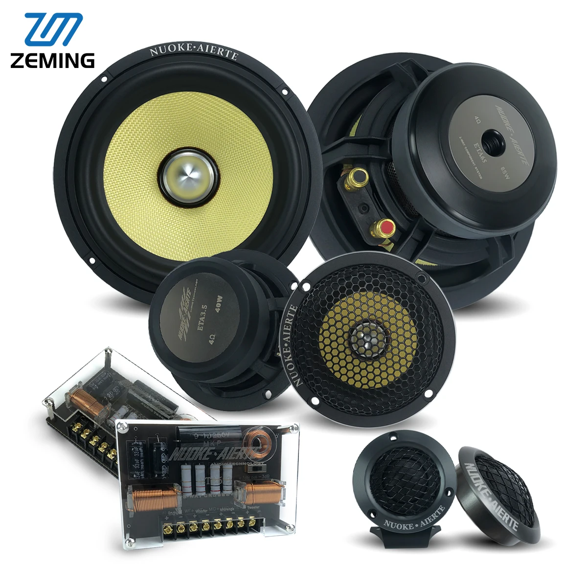 

High Performance 3-Way Premium Component Car Speaker Set 6.5 Inch Car Audio Component Speaker System