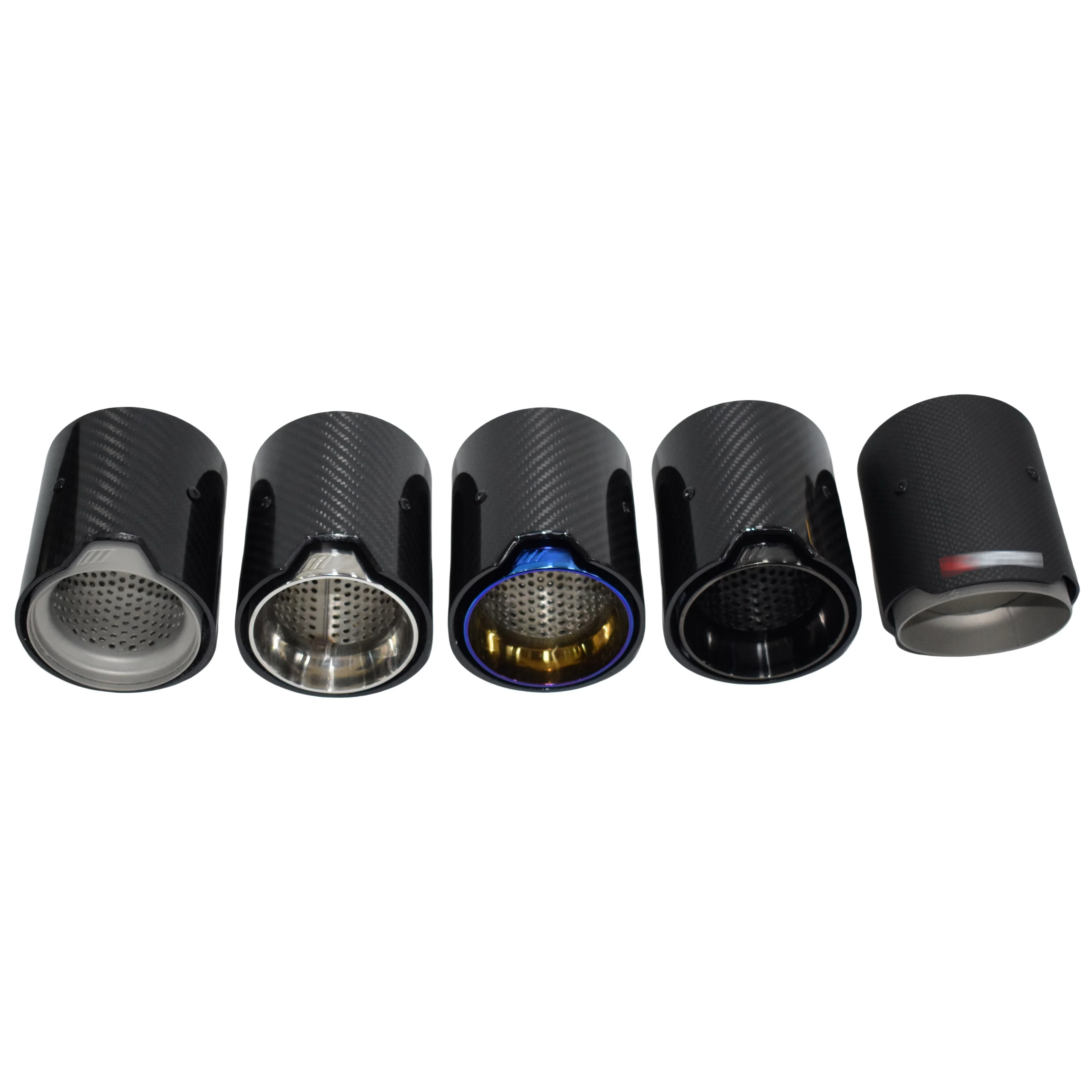 Exhaust Tip for F80 F82 F83 F84 F87 M2 M3 M4 M Power 4 PCS High Quality Carbon Fiber SS304 Muffler Exhaust Pipe Tail Pipe