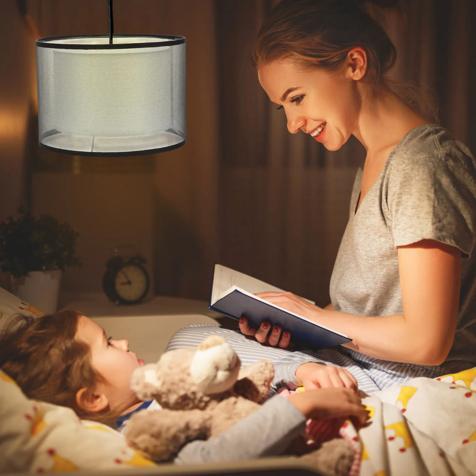 

Двухслойный тканевый абажур: стильный, для подвесных люстр, настольных ламп, домашнего и офисного освещения, создающий теплую атмосферу