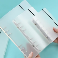 Simple Style Translucent Matte Binder Loose Strap Loose Leaf Inner Core A6 A7 Notebook Diary A5 Planner Office Supplies