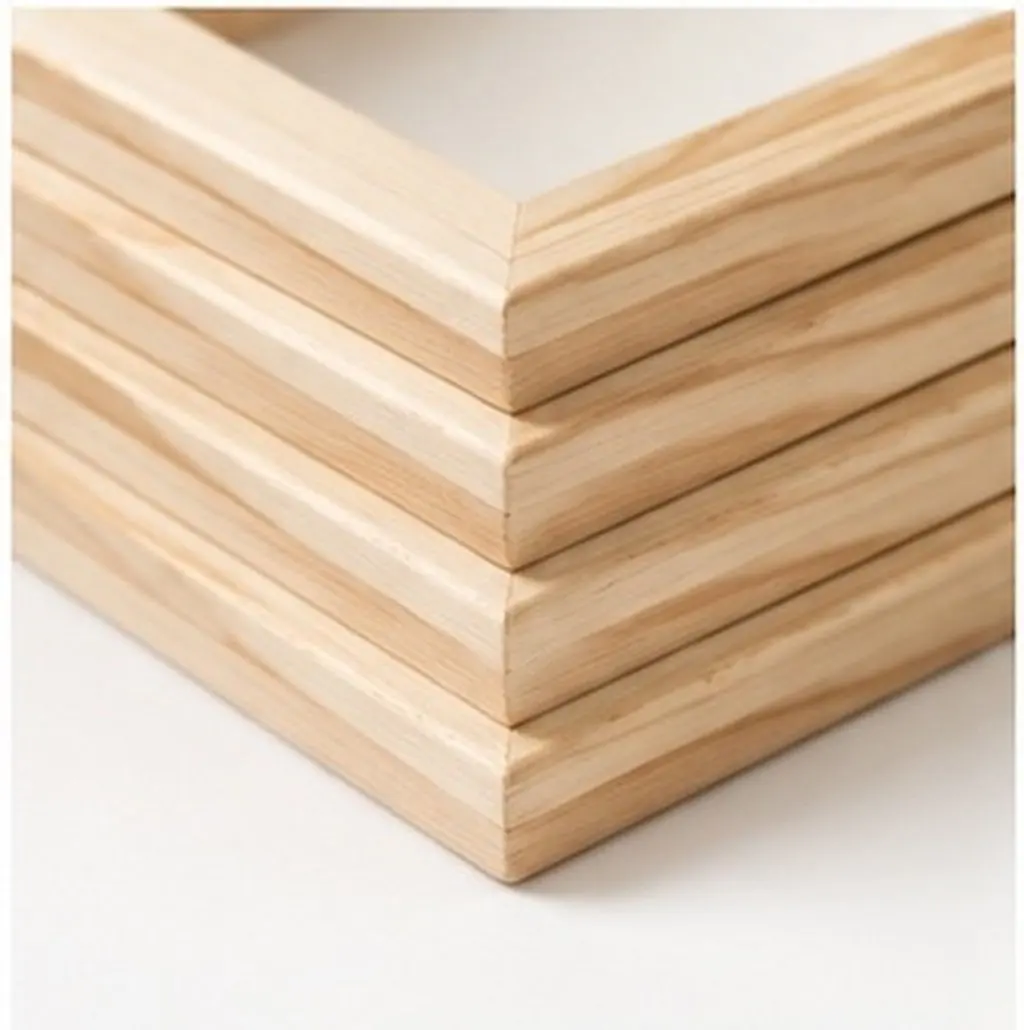 6Pcs Natural Wood Picture Frame Backing Board DIY Craft Wood Floating Frames for Oil Painting Canvas Portrait Frame Wall Art