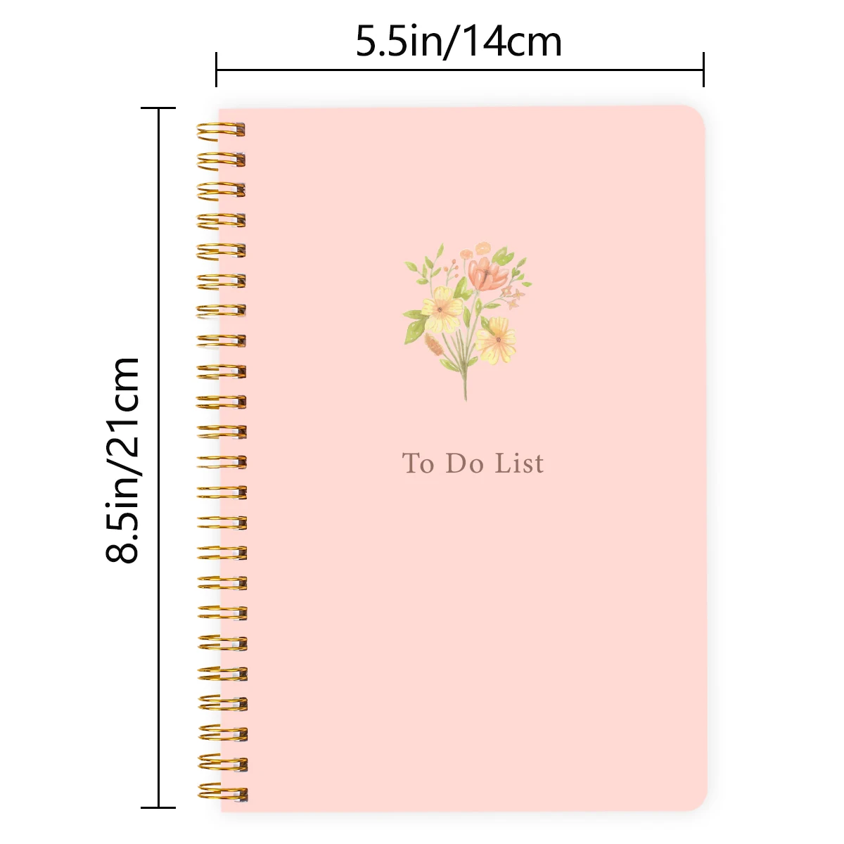 A5 Spiral Notebook Flower Diary Dotted Paper Fine Decoration Planning Book Diary 52sheets Stationery Gifts