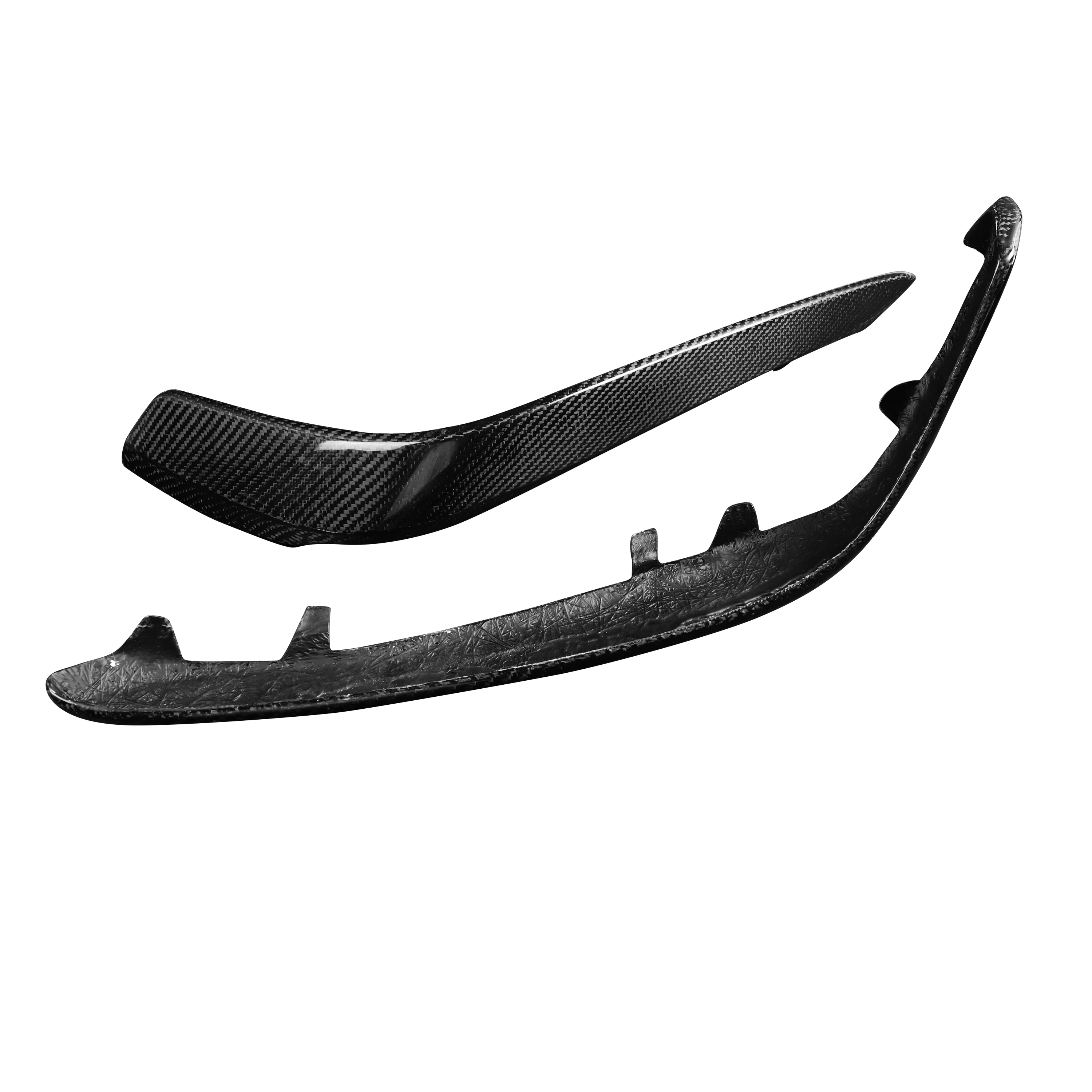 For Mercedes-Benz W205 S205 C63 C63S AMG 2015-21 Real Carbon Fiber Front Bumper Spoiler Air Intake Retrofitting Car Accessories