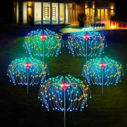 Luci solari per fuochi d'artificio all'aperto luci solari luci per esterni impermeabili per Patio giardino cortile per fiori percorso per matrimoni decorazioni natalizie