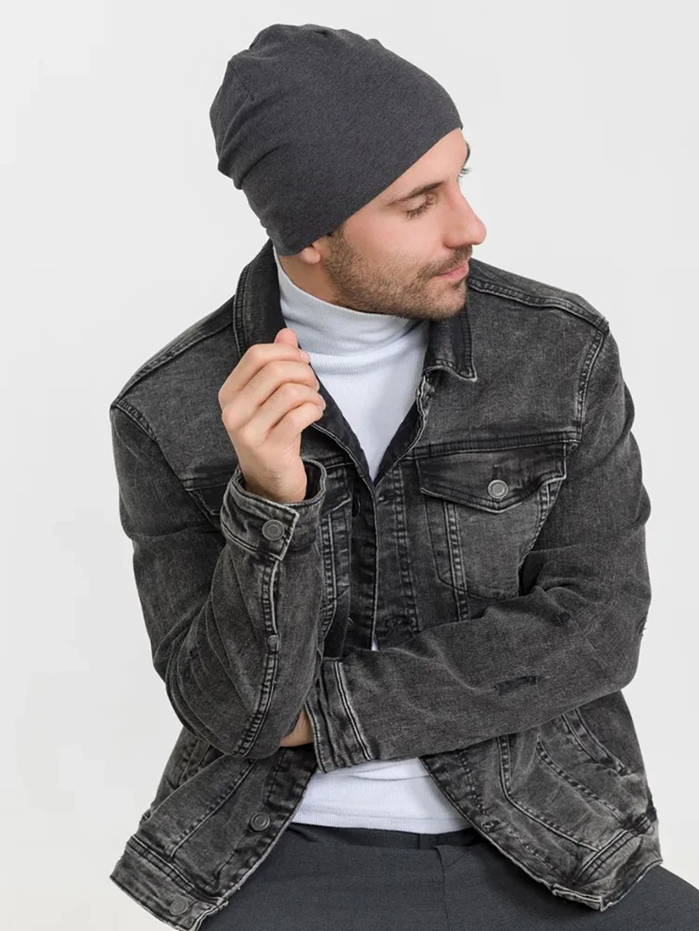 Weiche, leichte, schweißableitende Beanie-Mütze für Damen und Herren, Frühling, Sommer, Outdoor, Yoga, Laufen, Gehen, Workout, Sport – Detail 7