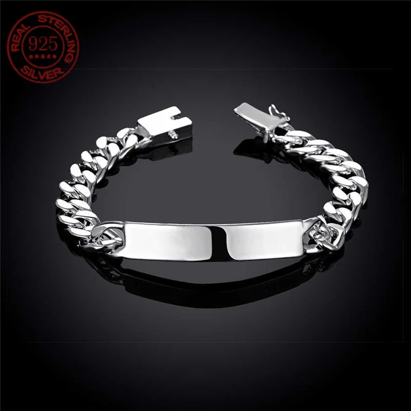 Charm 925 Sterling Silber Design Edles Hübsches 10 mm Armband Herren- und Damenmodeschmuck Kostenloser Versand Fabrikpreise