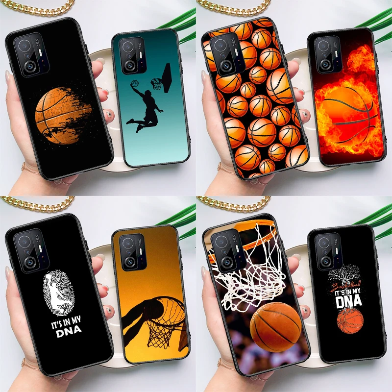 Basketball Basket Sport Case For POCO F5 X5 X3 Pro X4 F4 GT F3 M5s C40 Cover For Xiaomi 13 12 Lite 11T 12T Pro 12X