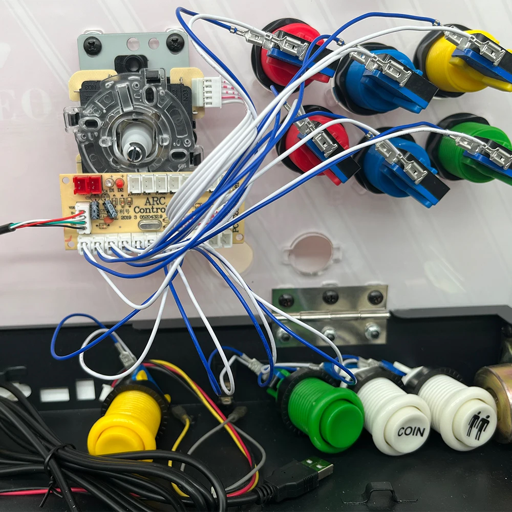 ممر صفر تأخير عدة 2 لاعب مجموعة Usb التشفير للكمبيوتر راسبيري بي هاب دفع زر 8 طريقة عصا التحكم صندوق ألعاب خزانة #4