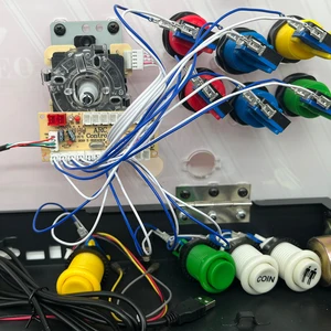 Joystick Arcade Kit, 2 Spieler Set, Null -Delay -USB -Platte, Happ -Druckknopf, 8 -Way -PC -Joystick -PC -Raspberry Pi, Game Box, DIY -Kabinett, DIY 12 Hauptverkaufs -Arcade -Platte - №5