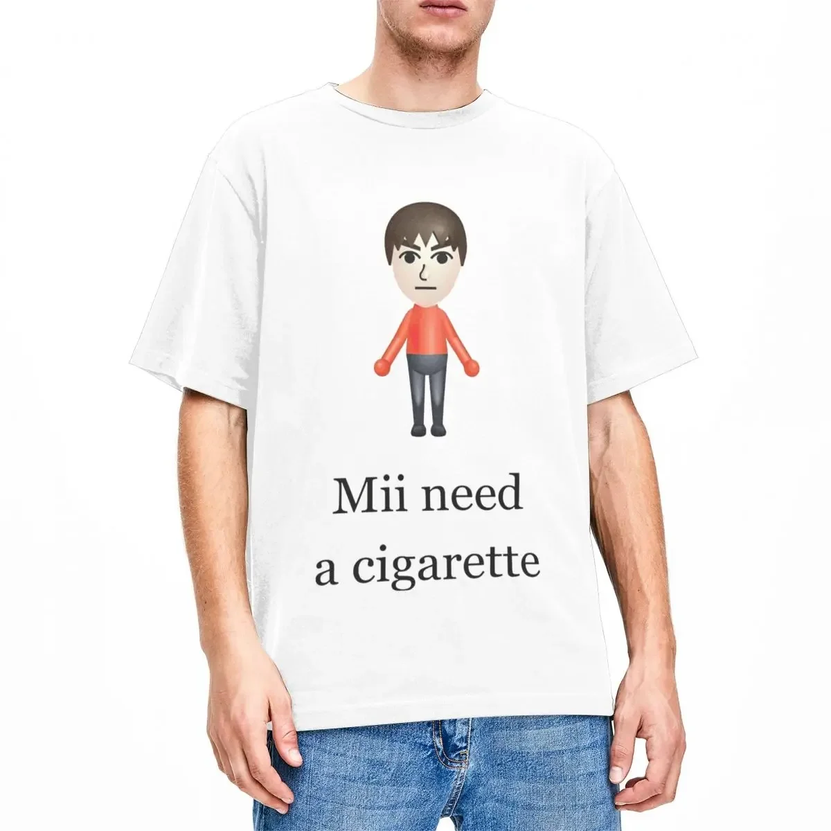 Mii Need A Cigarette Women's Tshirt Mii Brawler Merch Cool T-shirt Quality Gift Creative Clothing