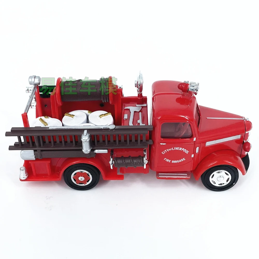 Diecast escala 1:43 bedford motor de incêndio liga modelo de carro brinquedo colecionável presente lembrança exibição ornamento