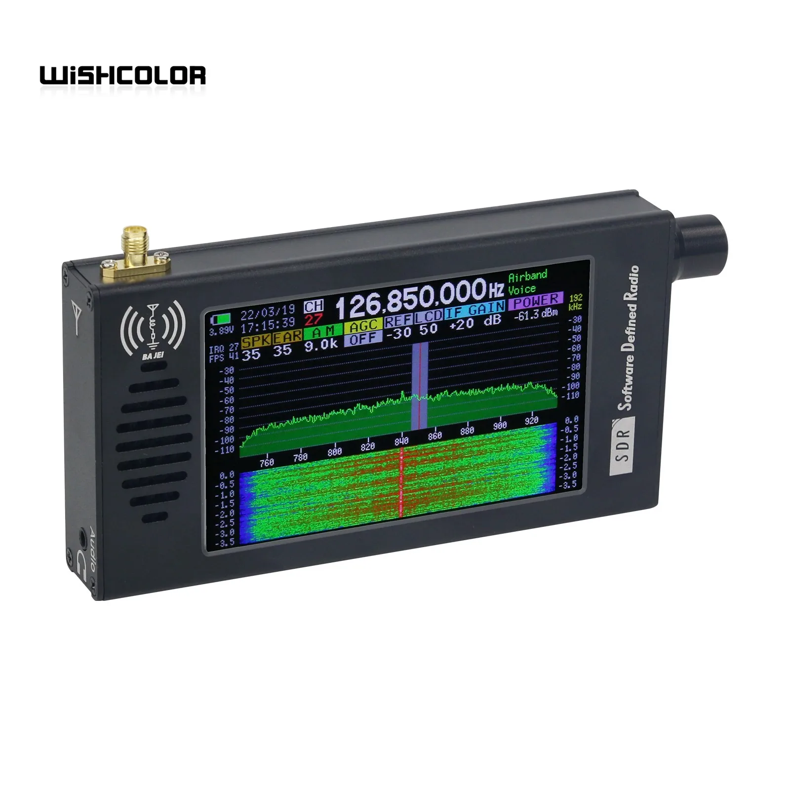 Wishcolor DSP-01 SDR Radio Receiver DSP Digital Demodulation CW/AM/SSB/FM/WFM with 4.3