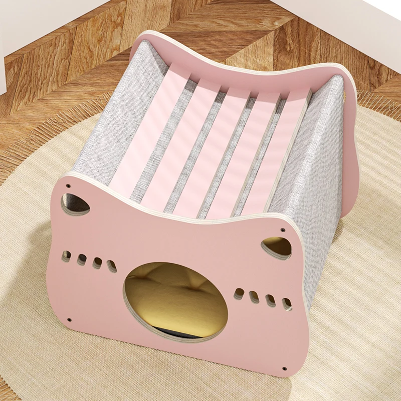 

Hot Sale Cute Design Cat Home Scratcher House Furniture Wooden Pet Cat Nest Waterproof Indoor Outdoor Eco Friendly