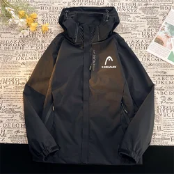 Men's high-quality jacket, hiking and adventure jacket, outdoor sports and leisure jacket, hooded, cocoa detachable jacket