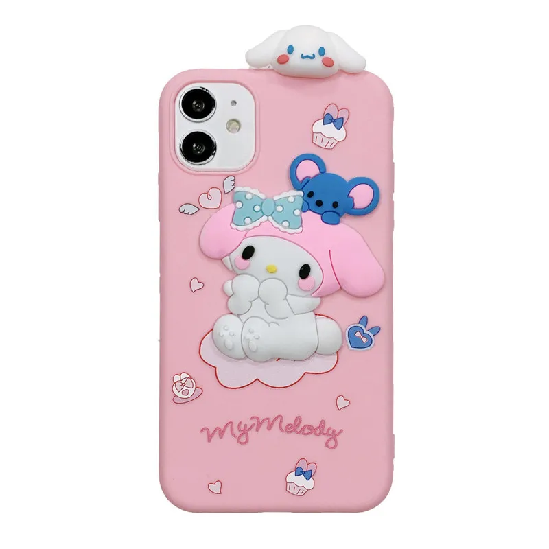 New popular model suitable for iphone15 cartoon apple 16 mobile phone case cinnamons dog Melodys cute three-dimensional silicone