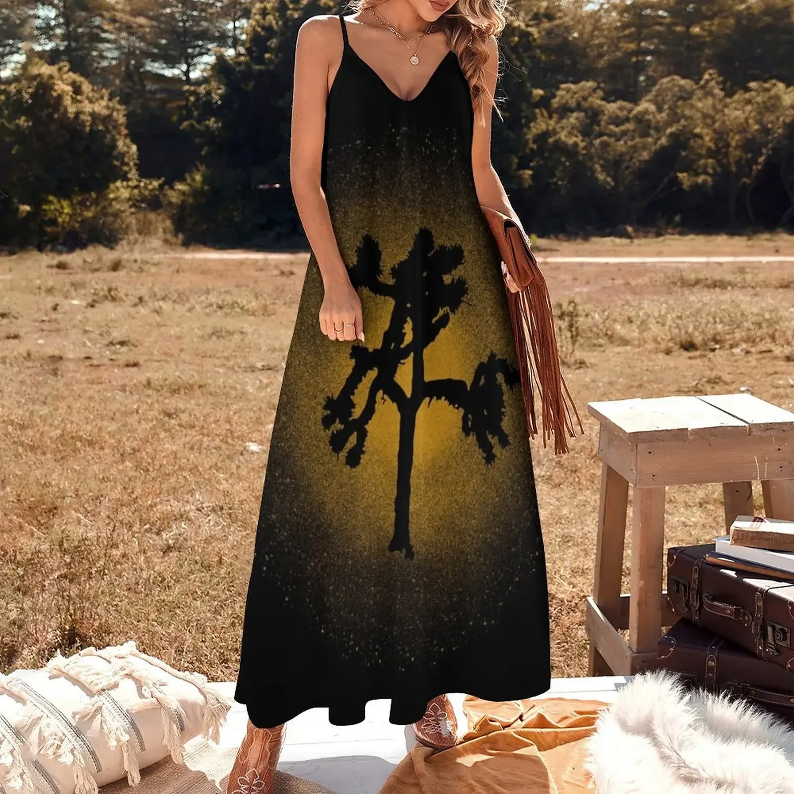 Joshua Tree Gold 30th Sleeveless Dress Womens dresses clothes for woman Dress