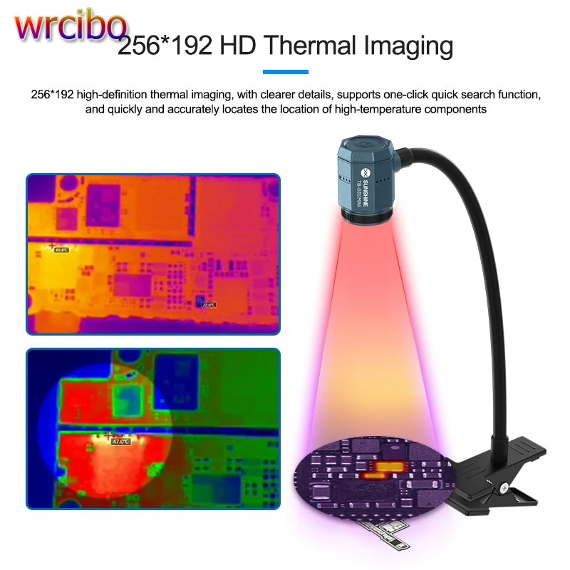 

SUNSHINE TB-03S MINI Infrared Rapid Diagnosis Instrument Clamp-type Infrared Thermal Imager To Quickly Locate PCB Diagnosis