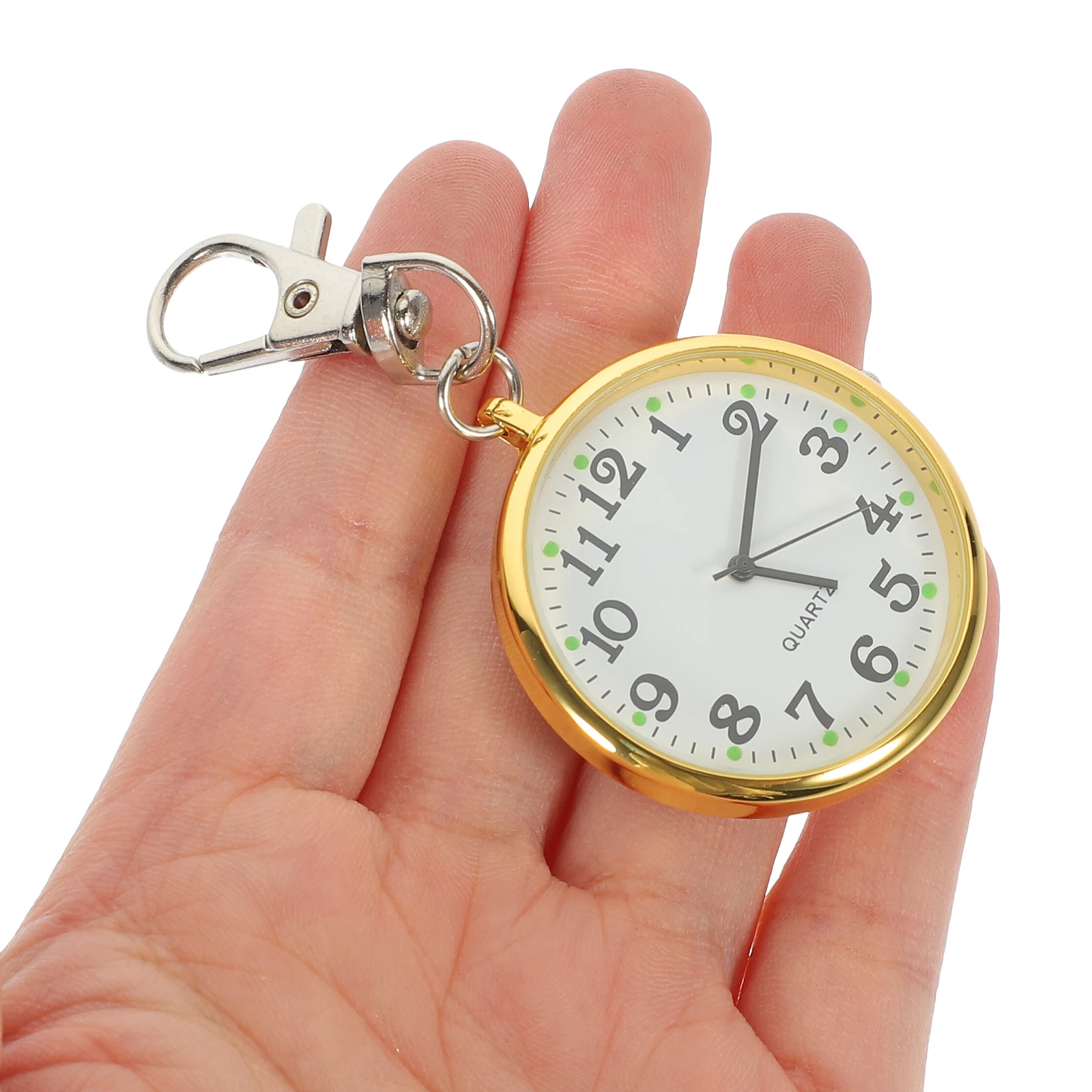 

Quartz Pocket Alloy Nurse Watch Pocket Watch Keychain Women Men Hanging Decor Pendant Key Accessory Key Ring Accessory