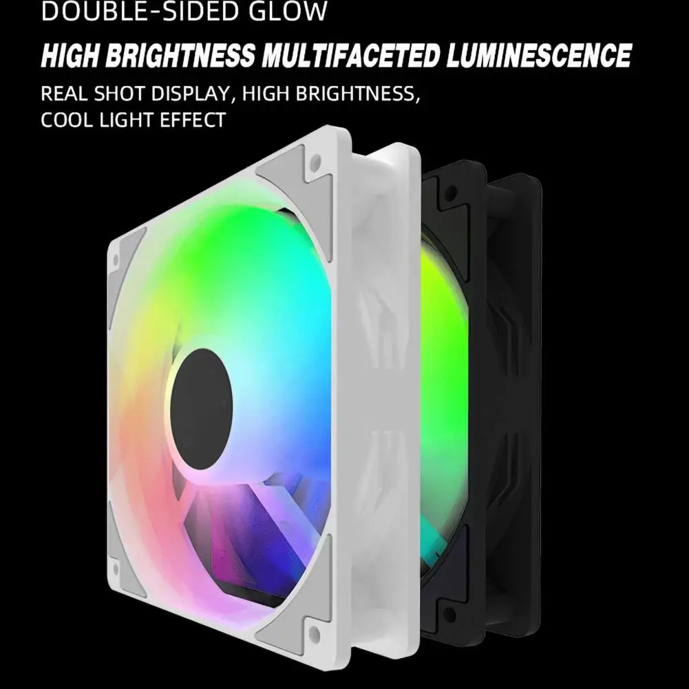 Cooling Fan Heat Dissipation High-Air Volume Rapid Cooling LED Light PC Computer Case Cooling Fan Computer Accessories
