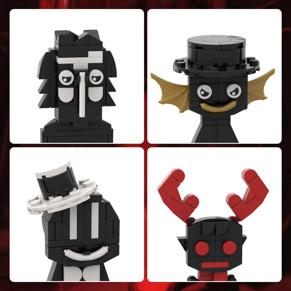 MOC Incredibox Sprunki Elf Building Blocks HOT Music Game Dark Horror Mode Action Figure Assembled Bricks Toy Christmas Gift