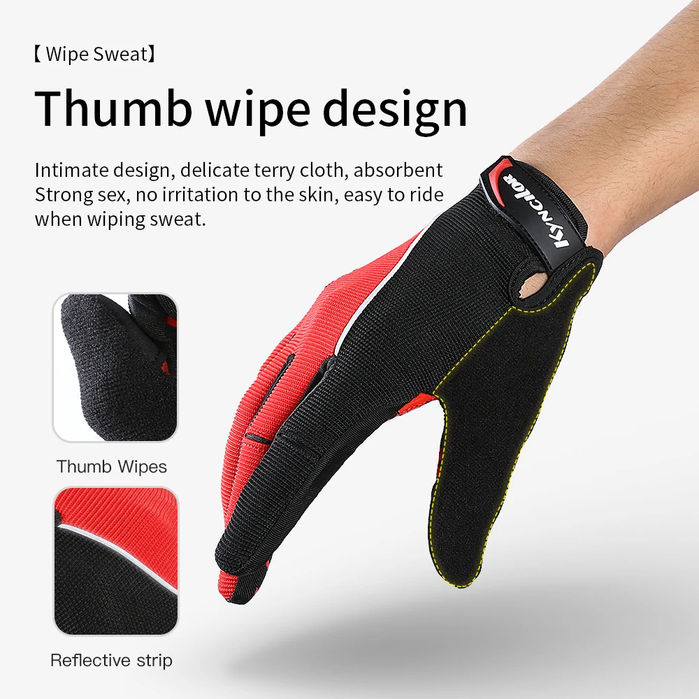 Bicycle Gloves Full Finger Cycling Bike Gloves Absorbing Sweat for Men and Women Bicycle Riding Outdoor Sports Protector