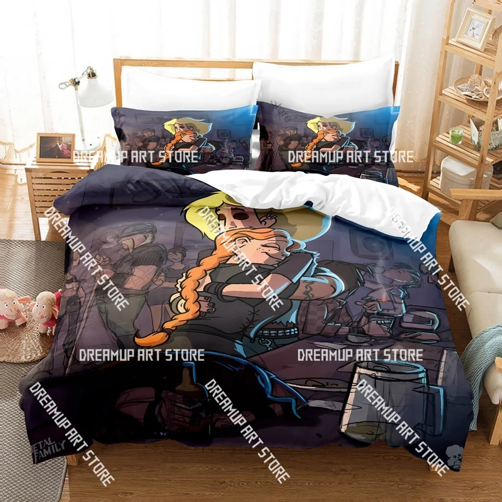 3D Printed Metal Family Bedding Set for Boys Girls Duvet Cover Pillowcase Twin Queen King Full Single Double Sizes