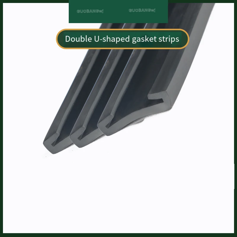 

1Meters Double card Groove Covering Strip Rubber U-type oil resistant Rubber Strip Anti-Collision Wear Resistant Rubber Strip