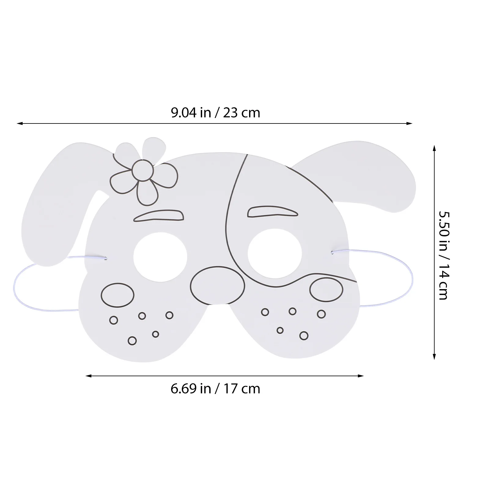 1 Set Kit maschera di carta da disegno colorata fai-da-te per attività artigianale creativa per bambini Maschera embrione bianco Giochi di finzione per bambini Giocattolo artistico