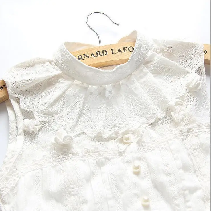 

Korean Style Women's Cotton Lace Fake Shirt Collar Spring Summer Autumn Winter Fashion Decorative Accessory Factory Supply