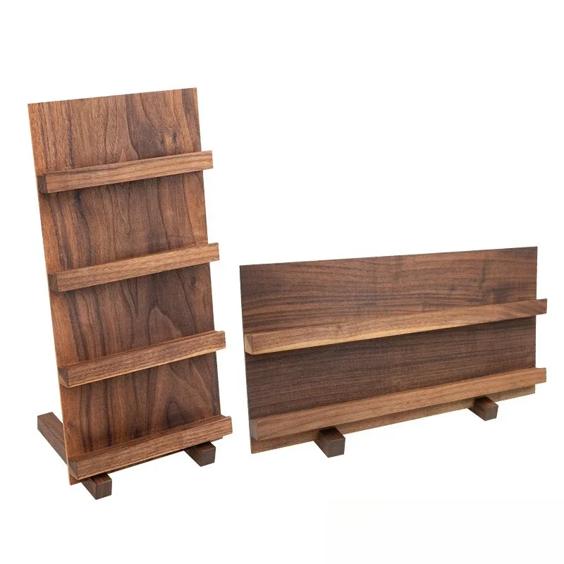 

High-end jewelry rack, imported walnut material, stud earrings storage display props, stall jewelry shelf at the shopping mall