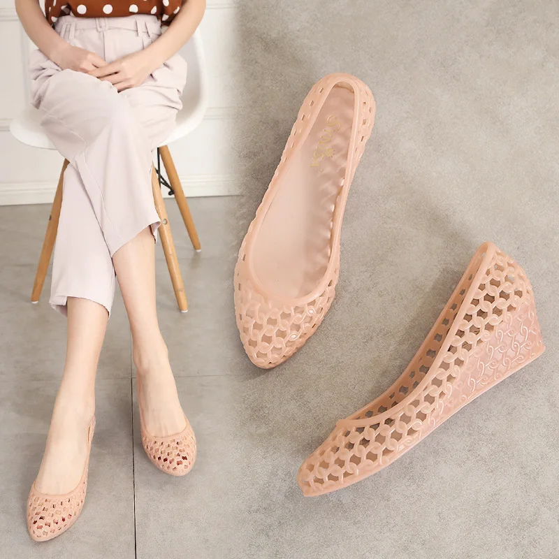 Shoes Woman Flats Soft Clogs Platform Casual Female Sneakers Modis Low Heels Dress New Creepers Summer 2024 Plastic Fashion Fabr