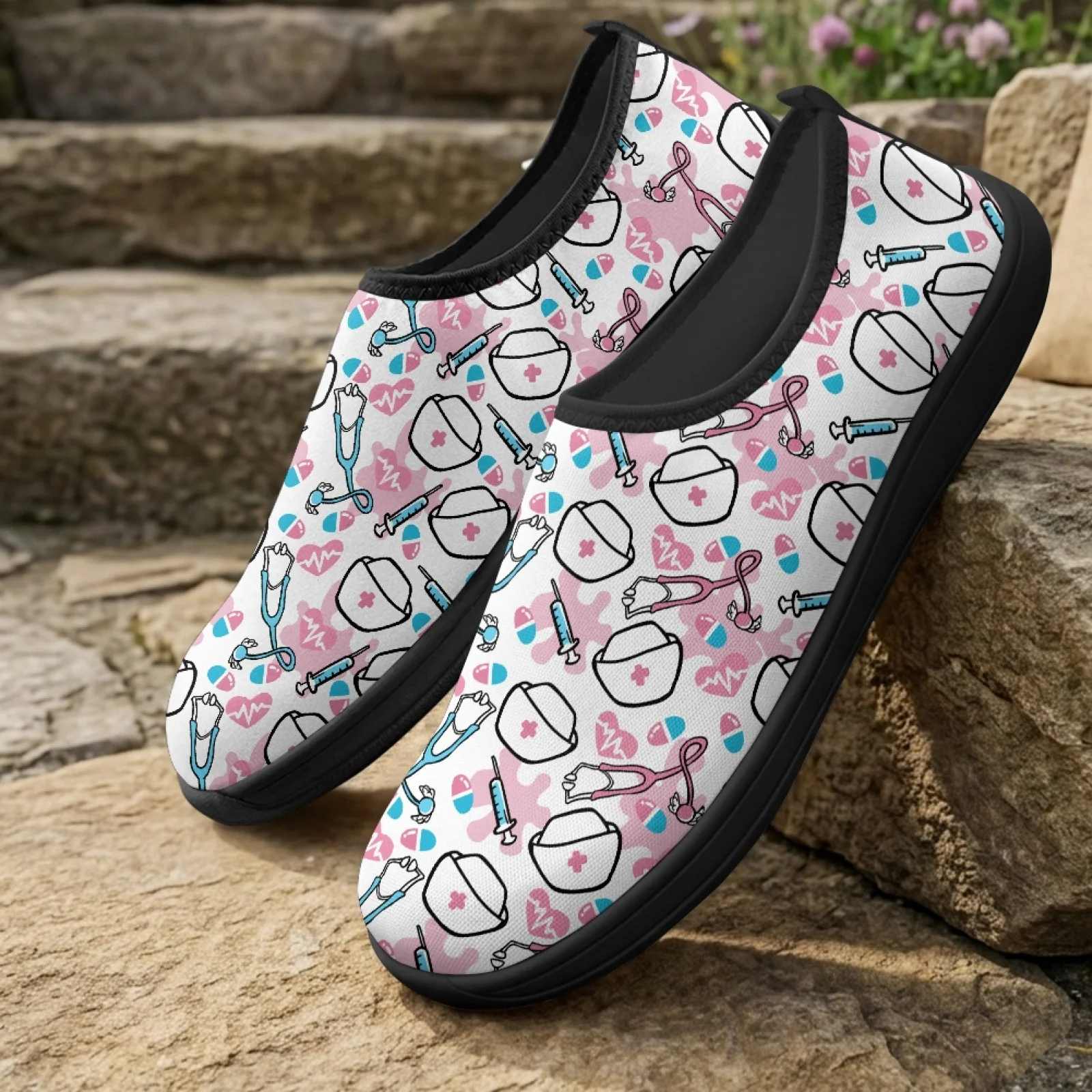XIXIRIMIDO Wonmen Slip-on Wide-toed Shoe Nurse Shoes Men's Sneakers Casual Shoes Zapatillas de Mujer Tenis Feminino Nursing Cap