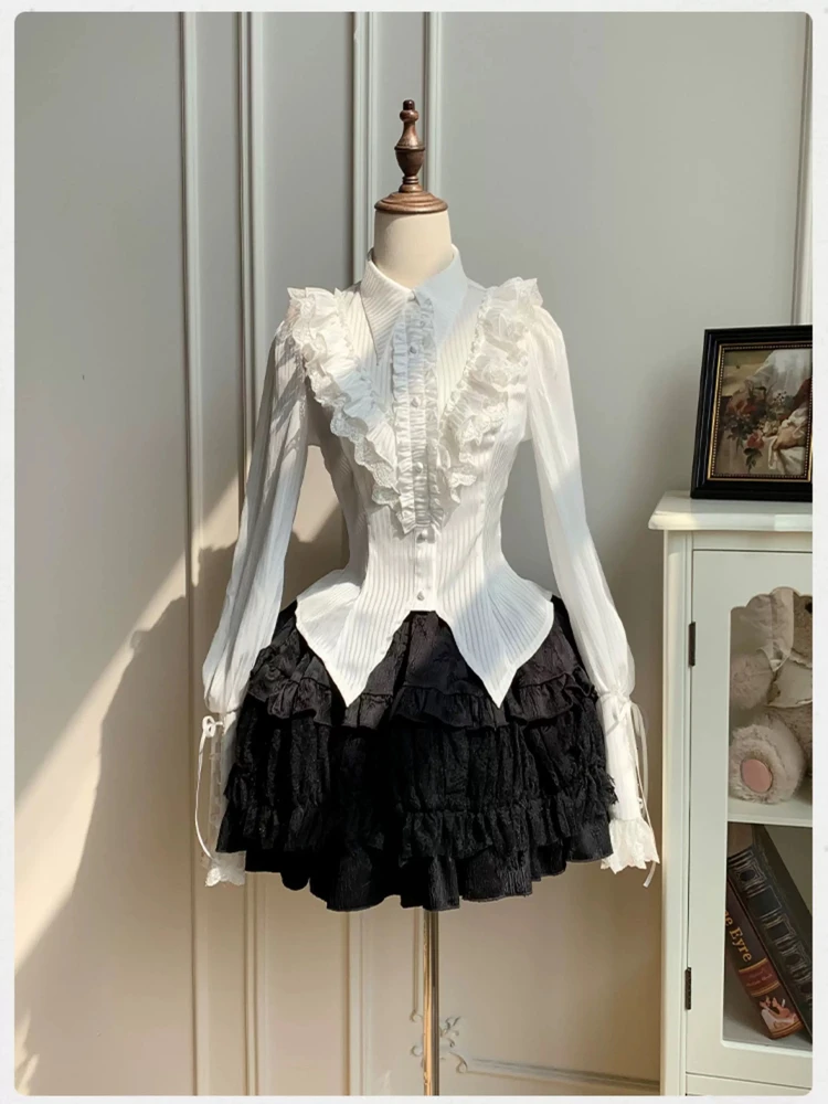 

Ele Gothic Sle Long Sve Charlotte irt Внутренняя одежда на Хэллоуин Lolita irt Фонарь из полиэфирного волокна Sve Striped irt