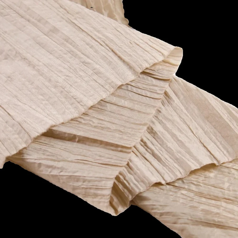 

Модная плиссированная ткань для платья, одежды, рубашки, дизайнерская швейная ткань своими руками, ткань на метр, ручная работа, оптовая продажа