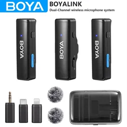 BOYA BOYALINK Micro-cravate sans fil pour iPhone Android Type-C Appareils Téléphone portable Mobile Smartphone DSLR Caméras Caméscope PC Ordinateur portable Gaming Youtube Enregistrement Streaming en direct