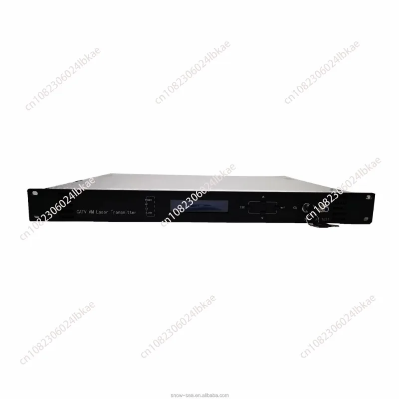 

1550nm 10mw 10dbm direct modulation catv optical transmitter with agc, dual power supply, and basic network management