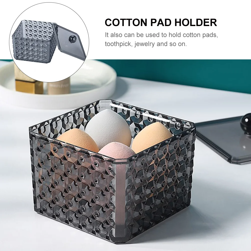 

Cosmetic Cotton Storage Box Cotton Swab Container with Lid clear Swabs Acrylic Holder Swabs Dispenser Organizer Home storage box