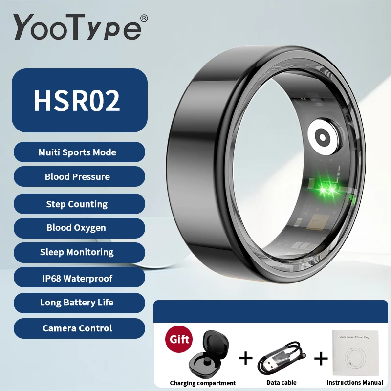 Yootye-monitor de calidad de sueño de oxígeno en sangre, podómetro, detección de calorías, rastreador de salud, anillos inteligentes