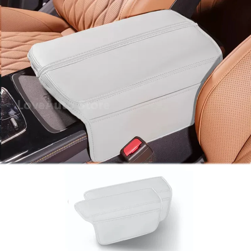 For BYD TANG EV DMI 2022 2023 Car Central Armrest Organizer Storage Box Decoration Leather Case Cover Accessories