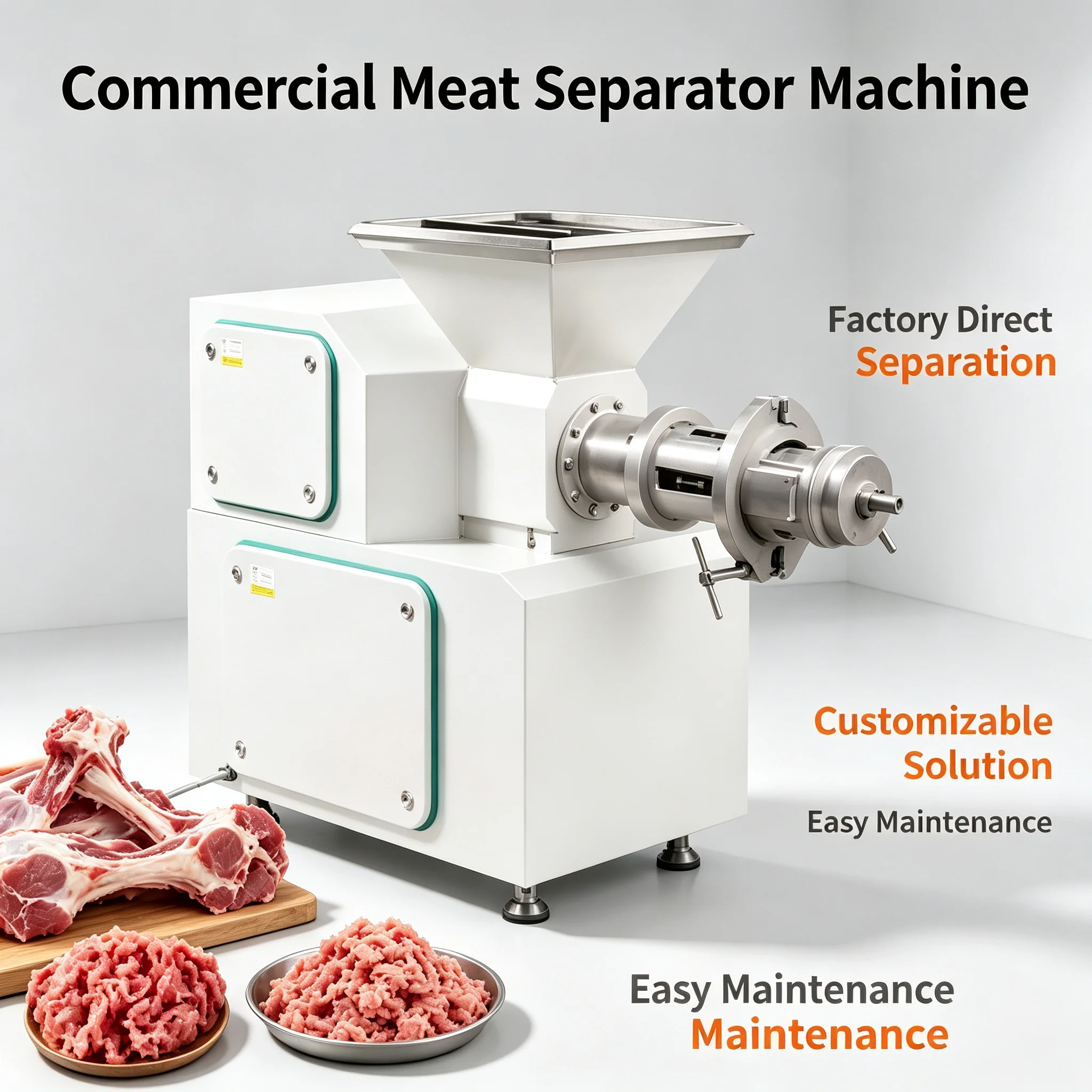 Bone Flesh Separator Automatic Commercial Poultry Deboner for Chicken Meat Production Line Customized