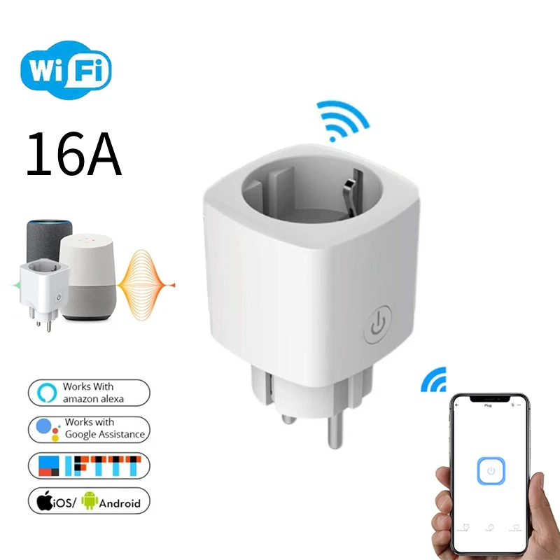 

Умная розетка EWelink, 16 А, европейская, Bluetooth-совместимая + Wi-Fi, два режима