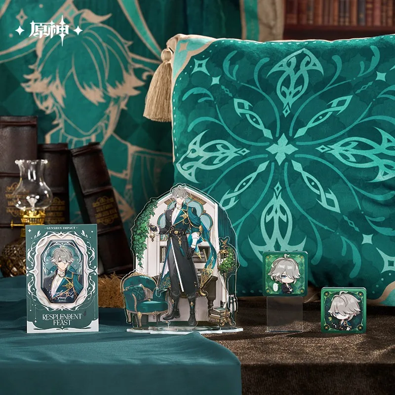Official Merch Genshin Impact Resplendent Feast Alhaitham Acrylic Stand Magnetic Badge Folder Acrylic Brick Acrylic Photo Frame