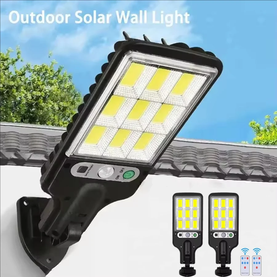 

Solar Street Lights Outdoor Waterproof Security Motion Sensor LED Lamp with 3 Lighting Mode Solar Lights for Garden Wall Decor